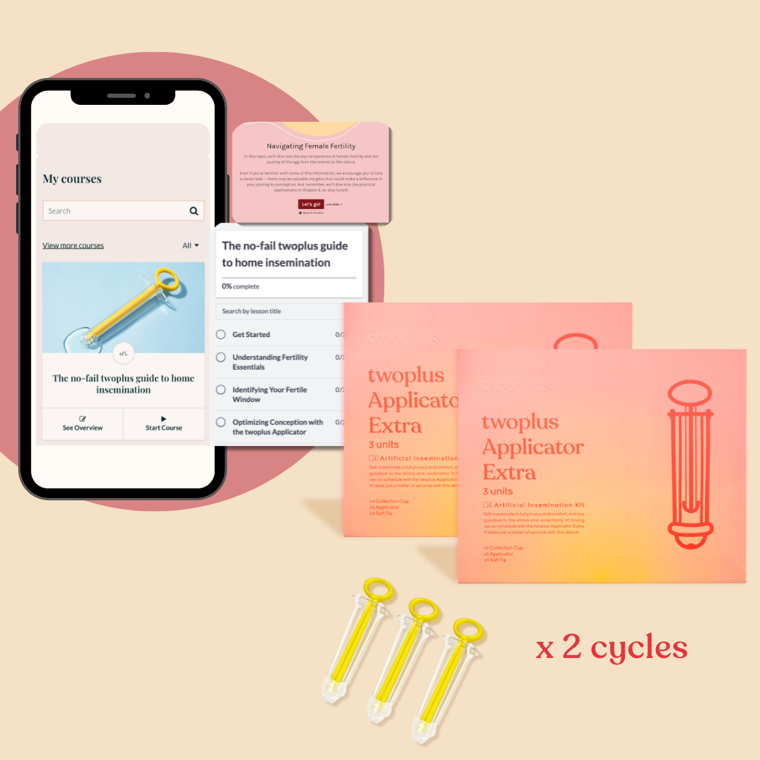 額外2個週期 + 免費送《家居人工授精零失敗攻略》（節省52%）